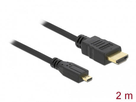 Delock 82664 Cable High Speed Hdmi With Ethernet A Male > Micro-D Male 2 M