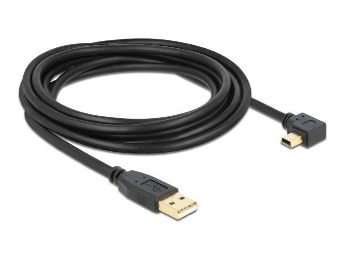 Delock 82683 Usb 2.0 Cable Type-A Male To Type Mini-B Male Angled 3 M