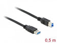 Delock 85065 Cable Usb 3.0 Type-A Male > Usb 3.0 Type-B Male 0.5 M Black