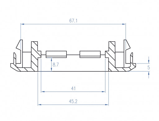 Delock 81315 Easy 45 Module Holder For Installation Trunking 85 X 80 Mm