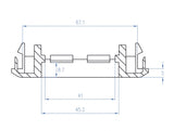 Delock 81315 Easy 45 Module Holder For Installation Trunking 85 X 80 Mm