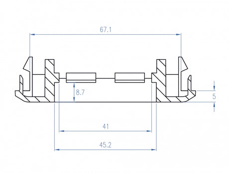 Delock 81316 Easy 45 Module Holder For Installation Trunking 130 X 80 Mm