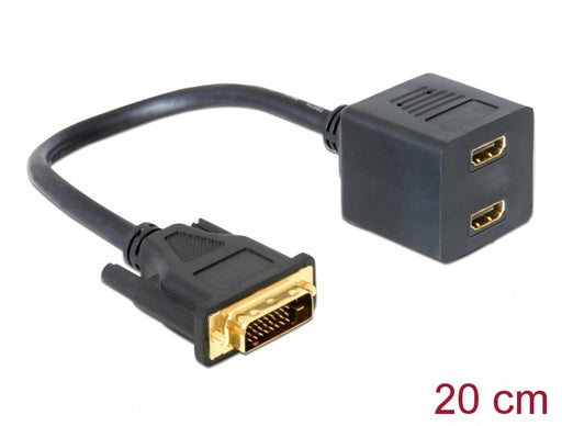 Delock 65069 Adapter Dvi 24+1 Male To 2 X Hdmi Female