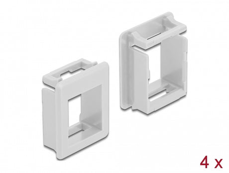 Delock 86760 Keystone Holder For Cases 4 Pieces White