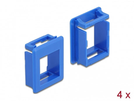 Delock 86764 Keystone Holder For Cases 4 Pieces Blue