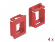 Delock 86762 Keystone Holder For Cases 4 Pieces Red