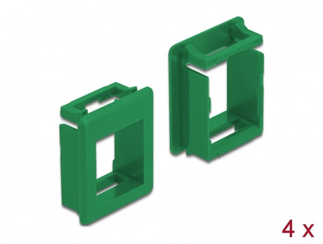 Delock 86763 Keystone Holder For Cases 4 Pieces Green