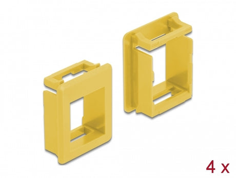 Delock 86765 Keystone Holder For Cases 4 Pieces Yellow