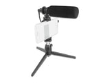 Delock 66582 Vlog Shotgun Microphone Set For Smartphones And Dslr Cameras