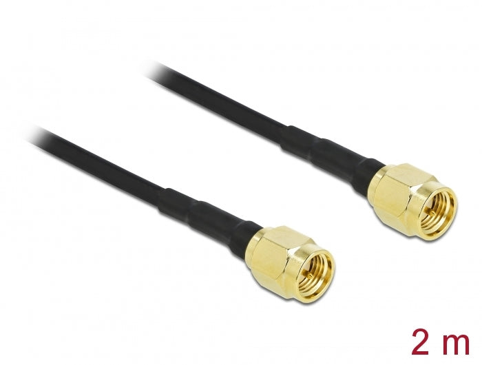 Delock 90469 Antenna Cable Sma Plug To Sma Plug Lmr/Cfd100 2 M Low Loss