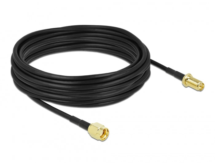 Delock 90465 Antenna Cable Rp-Sma Plug To Rp-Sma Jack Lmr/Cfd100 10 M Low Loss