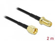 Delock 90445 Antenna Cable Rp-Sma Plug To Rp-Sma Jack Lmr/Cfd100 2 M Low Loss