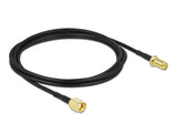 Delock 90445 Antenna Cable Rp-Sma Plug To Rp-Sma Jack Lmr/Cfd100 2 M Low Loss