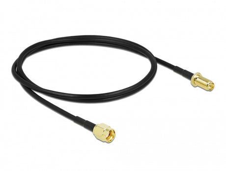 Delock 90443 Antenna Cable Rp-Sma Plug To Rp-Sma Jack Lmr/Cfd100 1 M Low Loss