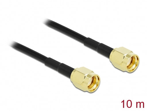 Delock 90475 Antenna Cable Rp-Sma Plug To Rp-Sma Plug Lmr/Cfd100 10 M Low Loss