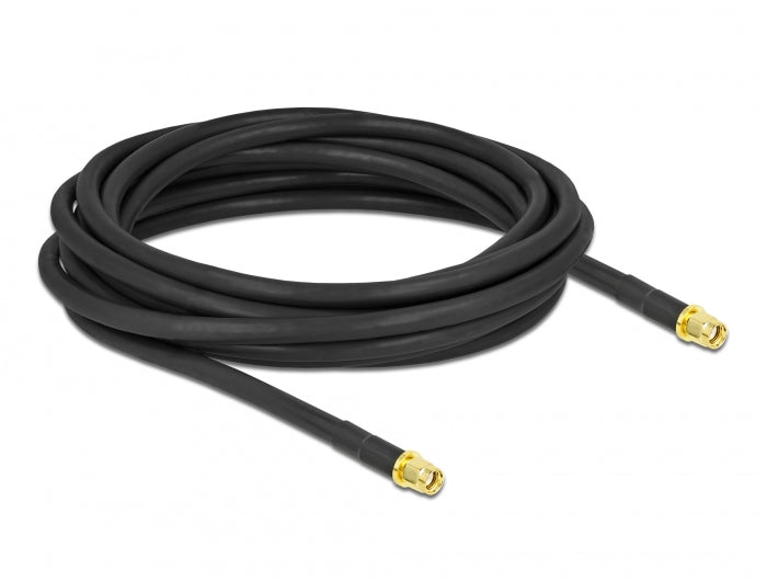 Delock 90455 Antenna Cable Rp-Sma Plug To Rp-Sma Plug Lmr/Cfd300 5 M Low Loss