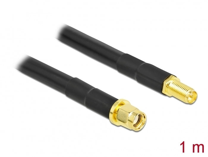 Delock 90462 Antenna Cable Rp-Sma Plug To Rp-Sma Jack Lmr/Cfd300 1 M Low Loss