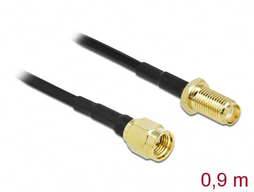 Delock 90447 Antenna Cable Sma Plug To Sma Jack Lmr/Cfd100 0.9 M Low Loss