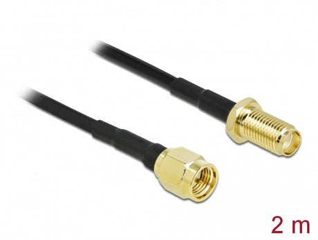 Delock 90442 Antenna Cable Sma Plug To Sma Jack Lmr/Cfd100 2 M Low Loss