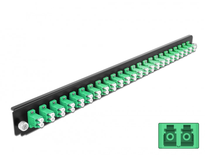 Delock 43358 19″ Splice Box Front Panel 24 Port Lc Duplex Green