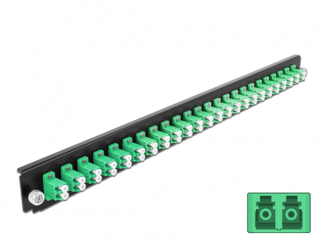 Delock 43358 19″ Splice Box Front Panel 24 Port Lc Duplex Green