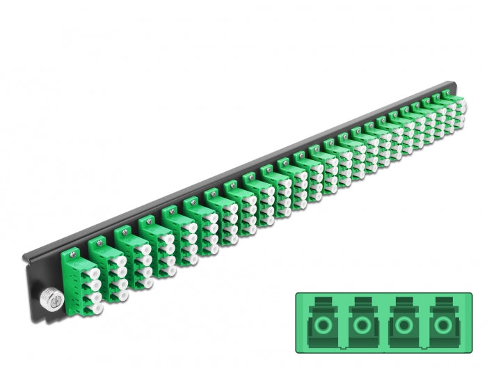 Delock 43370 19″ Splice Box Front Panel 24 Port Lc Quad Green