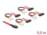 Delock 83059 Cable Mini Sas Sff-8087 > 4 X Sas Sff-8482 + Power 0.5 M