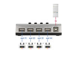 Delock 87762 Switch Usb 2.0 With 1 X Type-B Female To 4 X Type-A Female