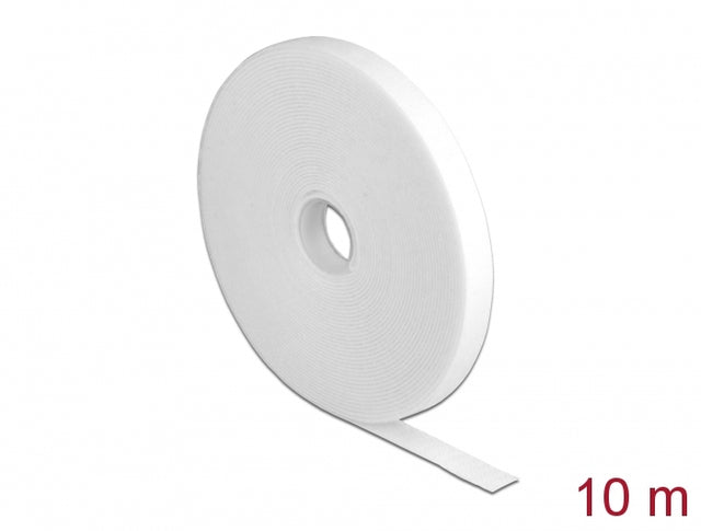 Delock 18378 Hook-And-Loop Tape On Roll L 10 M X W 13 Mm White