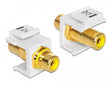 Delock 86309 Keystone Module Rca Female > Rca Female Gold Plated Yellow / White