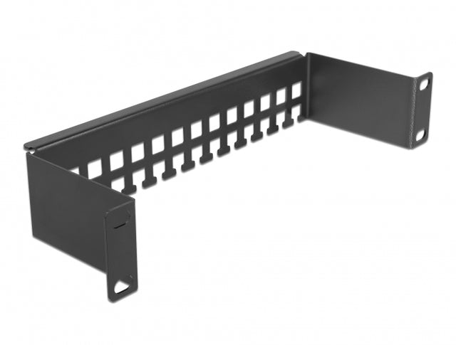 Delock 66678 10″ Cable Support Rail Bracket Shape 1U Black