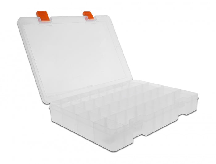 Delock 18350 Transparent Sorting Plastic Box With 36 Compartments