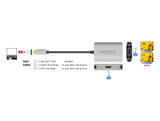 Delock 87776 Usb Type-C™ Splitter (Dp Alt Mode) > 1 X Hdmi + 1 X Vga Out