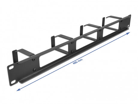 Delock 66658 19″ Cable Management Routing Panel With 3 Openings And 4 Hooks 1U