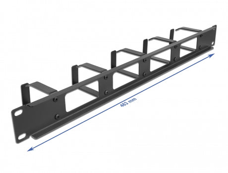 Delock 66659 19″ Cable Management Routing Panel With 4 Openings And 5 Hooks 1U