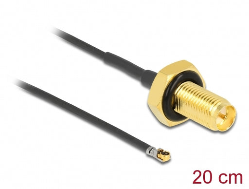 Delock 12657 Antenna Cable Rp-Sma Jack Bulkhead To I-Pex Inc., Mhf® 4L Lk Plug