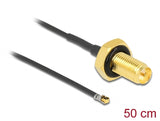 Delock 12661 Antenna Cable Rp-Sma Jack Bulkhead To I-Pex Inc., Mhf® 4L Lk Plug