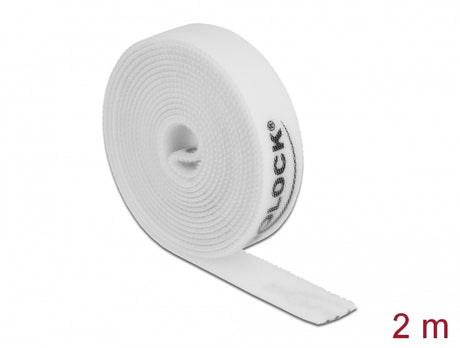 Delock 18386 Hook-And-Loop Tape On Roll L 2 M X W 15 Mm White