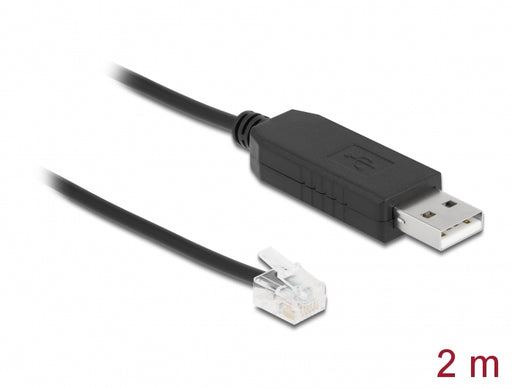 Delock 66735 Adapter Cable Usb Type-A To Serial Rs-232 Rj12