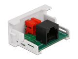 Delock 81340 Easy 45 Module Rca Female To Rj45 Female Port 22.5 X 45 Mm