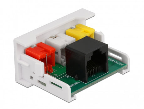 Delock 81342 Easy 45 Module 3 X Rca Female To Rj45 Female Port 22.5 X 45 Mm