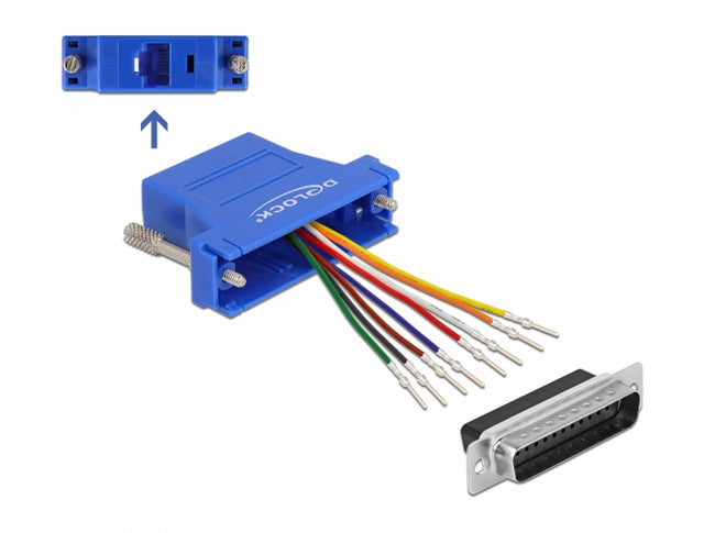 Delock 66648 D-Sub 25 Pin Male To Rj45 Female Assembly Kit Blue