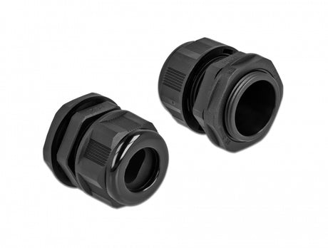 Delock 60387 Cable Gland Pg21 For Flat Cable Black 2 Pieces