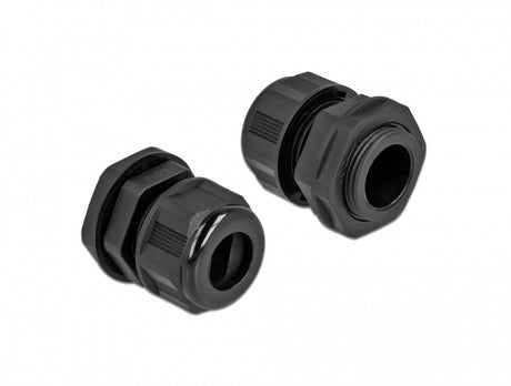 Delock 60385 Cable Gland Pg16 For Flat Cable Black 2 Pieces