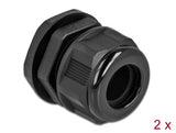 Delock 60367 Cable Gland Pg21 For Round Cable Black 2 Pieces