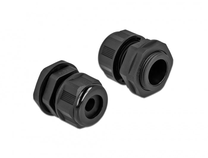 Delock 60365 Cable Gland Pg16 For Round Cable Black 2 Pieces