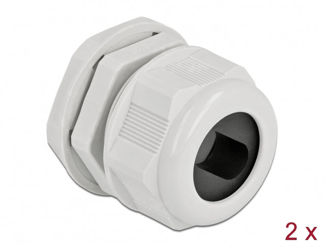 Delock 60390 Cable Gland Pg29 For Flat Cable Grey 2 Pieces