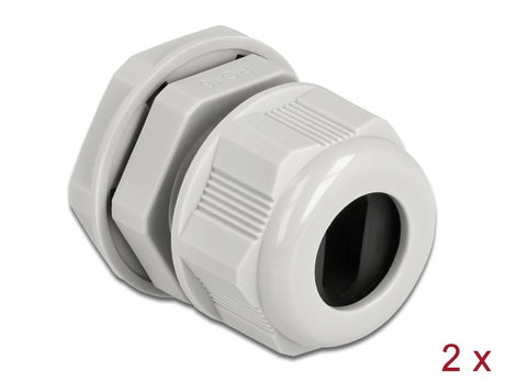 Delock 60386 Cable Gland Pg16 For Flat Cable Grey 2 Pieces