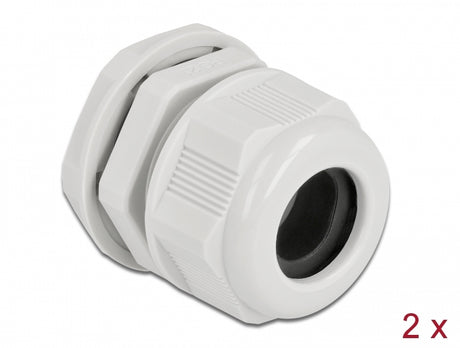 Delock 60368 Cable Gland Pg21 For Round Cable Grey 2 Pieces