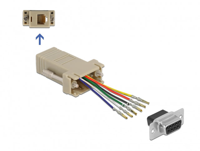 Delock 66759 D-Sub 9 Pin Female To Rj12 6P/6C Female Assembly Kit